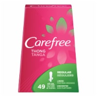 Carefree Pantiliners for Thongs with Stay Put Wings Unscented (Pack of 24) Perspective: Main