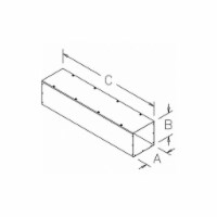 Nvent Hoffman Lay-In, Flat-Cover Wireway,4inWx4inH F44T124GVP