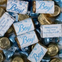 105 pcs Blue It's a Boy Baby Shower Candy Hershey's Chocolate Mix (1.75 lb) -