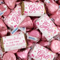 105 pcs Pink It's a Girl Baby Shower Candy Hershey's Chocolate Mix (1.75 lb) -