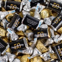 105 pcs 50th Birthday Party Candy Hershey's Chocolate Mix (1.75 lb) -