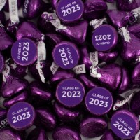 Purple Graduation Stickers Class of 2023 for Hershey's Kisses (324 Stickers) Party Favors