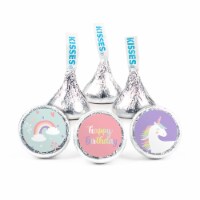 Unicorn Kid's Birthday Stickers for Hershey's Kisses Party FavorsDIY - Candy Not Included
