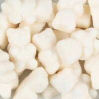 90 Pcs White Candy Tutti Frutti Sugar Coated Gummy Bears (1 lb)