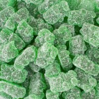 90 Pcs Green Candy Sugar Coated Gummy Bears (1 lb)