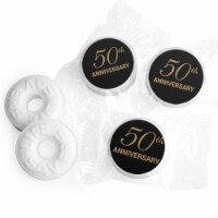 50th Anniversary Mints Party Favor LifeSavers (Approx. 335 mints & 324 Stickers) Gold- DIY