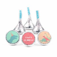 100 Pcs Girl Dinosaur Kid's Birthday Candy Party Favors Hershey's Kisses (Approx. 100 Pcs)