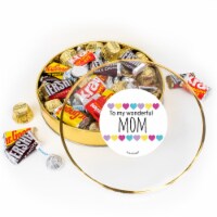 Mother's Day Candy Gift Tin - Plastic Tin with Chocolate Hershey's Chocolate Mix -