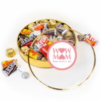 Mother's Day Chocolate Gift Tin - Plastic Tin with Candy Hershey's Chocolate Mix - MOM
