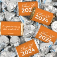 116 Pcs Orange Graduation Candy Party Favors Hershey's Miniatures & Kisses (Approx. 116 Pcs)
