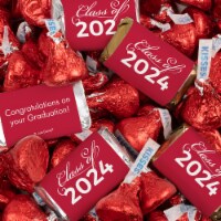 131 Pcs Red Graduation Candy Party Favors Hershey's Miniatures & Kisses (1.65 lbs)