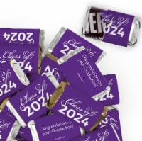 41 Pcs Purple Graduation Candy Party Favors Hershey's Miniatures Chocolate (Approx. 41 Pcs)