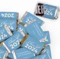 82 Pcs Light Blue Graduation Candy Favors Hershey's Miniatures Chocolate (Approx. 82 Pcs)