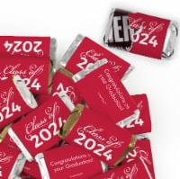123 Pcs Red Graduation Candy Party Favors Hershey's Miniatures Chocolate (Approx. 123 Pcs)