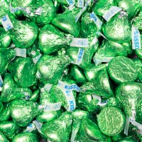 Kiwi Green Hershey's Kisses Candy Milk Chocolates 90ct Bag Bulk Candy