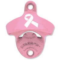 Wall Mount Bottle Opener | Breast, Cancer, Ribbon | Open Bottles | Pink