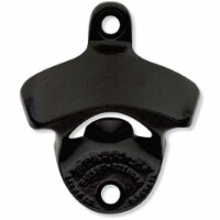 Wall Mount Bottle Opener | Plain, Cast, Iron | Open Bottles | Black