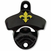 Wall Mount Bottle Opener | Fleur, De, Lis | Open Bottles | Black