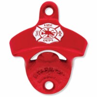 Wall Mount Bottle Opener | Fireman, Maltese, Emergency | Open Bottles | Red