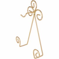 Bard's Scroll Satin Gold Wall Mountable Cup & Saucer Hanger, 8 H x 6.5 W x 1.75 D (3 Pack) Perspective: Main