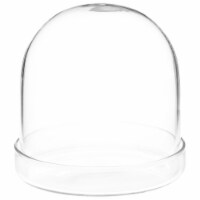 Plymor 3 x 3 Glass Display Dome Cloche (Clear Glass Tray Base), Pack of 2 Perspective: Main