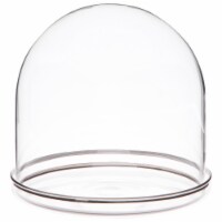 Plymor 5.5 x 5.5 Glass Display Dome Cloche w/ Silver Rim (Silver Rim Glass Base) Pack of 8 Perspective: Main