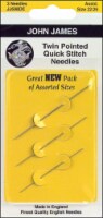John James Twin Pointed Quick Stitch Tapestry Hand Needles-Size 28 3/Pkg