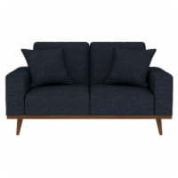 Emerald Home Furnishings Lakeview Presley Loveseat - Navy Blue Perspective: Main