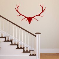 VWAQ Elk Head Skull Wall Decal Wildlife Decor - V1