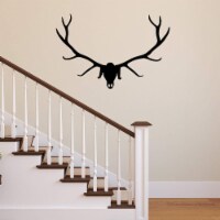 VWAQ Elk Head Skull Wall Decal Wildlife Decor - V1