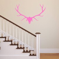 VWAQ Elk Head Skull Wall Decal Wildlife Decor - V1
