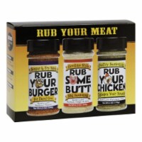 Rub Your Meat OW89065 6.5 oz Championship BBQ Seasoning Gift Pack -