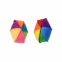Multipet 60020104 2.5 in. Felt Beach Ball for Cats, Assorted Color