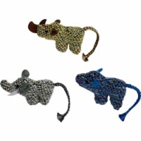 Multipet 60020277 7 in. Berber Animals Cat Toy, Assorted Color