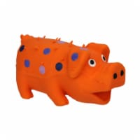 Multipet Squeakables Latex Polka Dot Pig Dog Toy