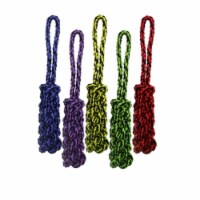 Multipet 784369295160 16 in. Nuts for Knots Rope Tug with Braided Stick Toys, Assorted