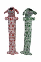 Multipet Red and Green Christmas Loofa Dog® Dog Toys Perspective: Main