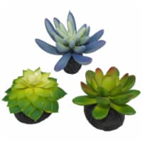 MultiPet 784369933093 Komodo Desert Succulent Plant - Blue & Green - Pack of 3 Perspective: Main