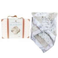 Zalamoon Luxie Pocket Plush Baby Toddler Security Blanket w/ Pacifier Strap & Corner Pocket -