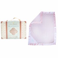 Zalamoon Strollets Elegance Baby Toddler Soft Blanket w/ Satin Trim Corner - Mauve