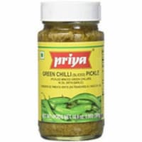 Priya Green Chili With Garlic Pickle - 300 Gm