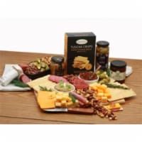 Classic Gourmet Cheese and Snacks Charcuterie Board - meat and cheese gift baskets