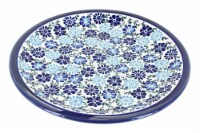 Blue Rose Polish Pottery Iris Dinner Plate