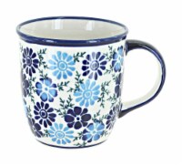 Blue Rose Polish Pottery Iris Plain Coffee Mug