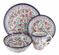Blue Rose Polish Pottery Brandi 16 Piece Dinnerware Set