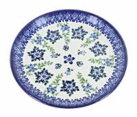 Blue Rose Polish Pottery Star Lily Dessert Plate