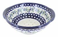 Blue Rose Polish Pottery Sweet Annie Colander