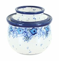 Blue Rose Polish Pottery Sybil French Butter Dish