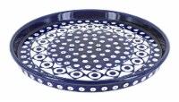 Blue Rose Polish Pottery Xandra Torte Plate