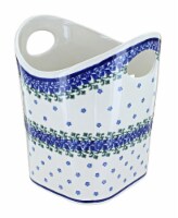 Blue Rose Polish Pottery Windsor Utensil Jar